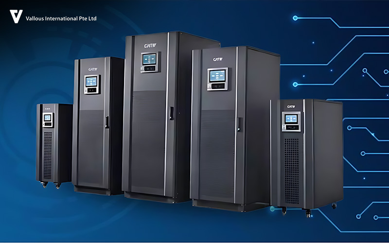 Vallous three-phase UPS systems protecting enterprise critical operations.